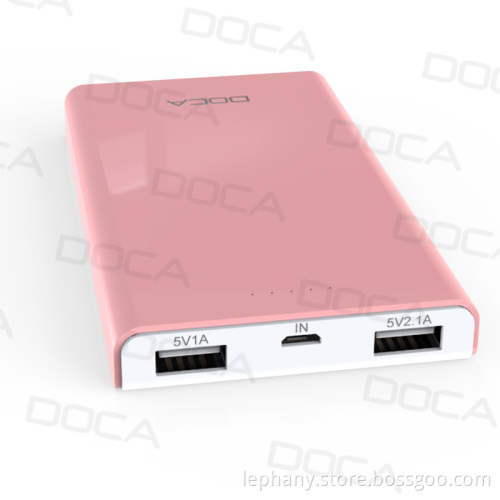 DOCA D605 ultra thin power bank for iphone samsung